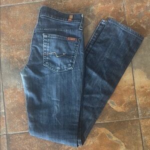 7 For All Mankind Blue Denim Jeans
